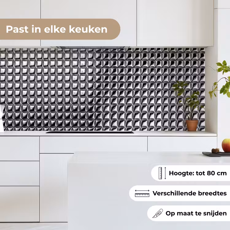 Keuken achterwand - Patroon - Abstract - Zwart-wit — 7