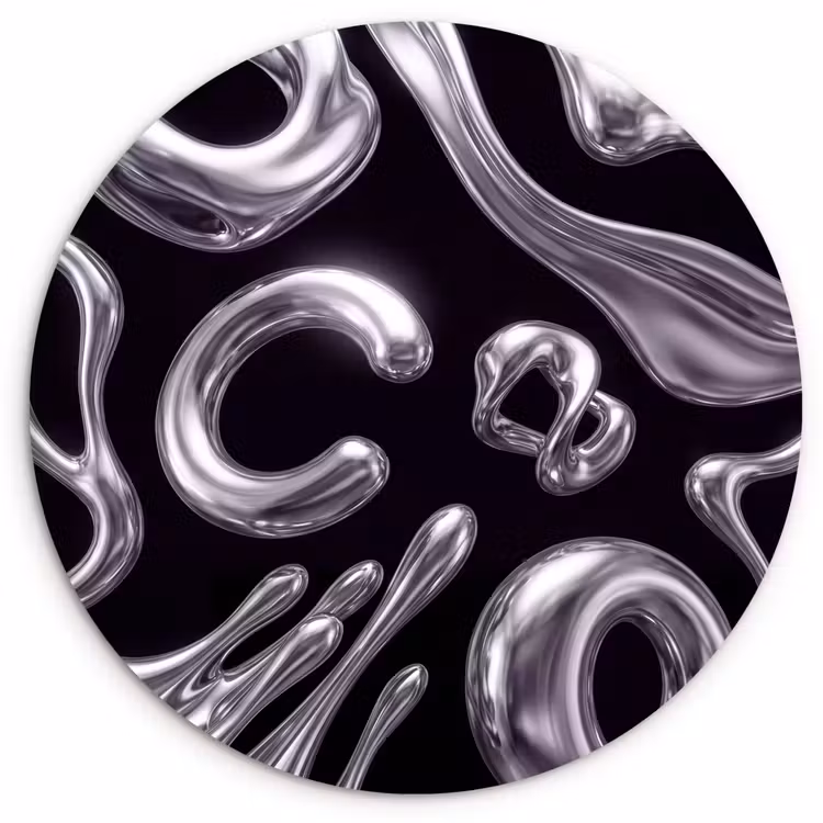 Muurcirkel - Abstract - Vormen - Zilver — 1