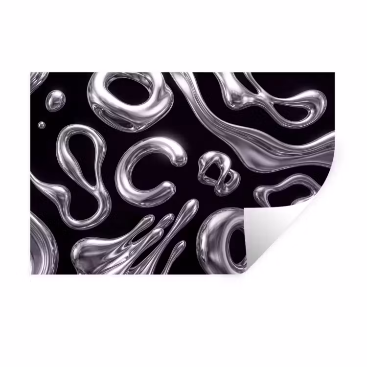 Muursticker - Abstract - Vormen - Zilver — 1