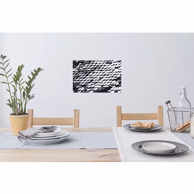 Muursticker - Pailletten - Zilver - Patroon — 3