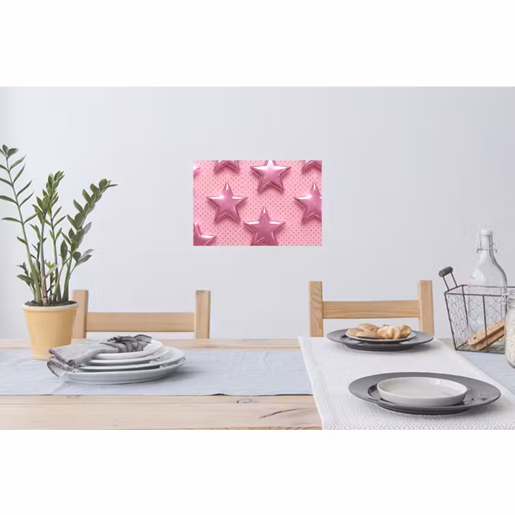 Muursticker - Sterren - Roze - Abstract — 3
