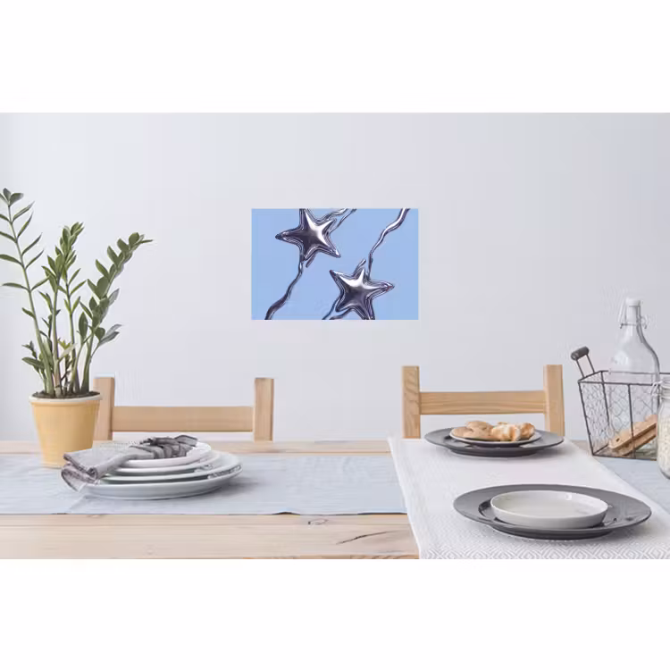Muursticker - Sterren - Vloeibaar - Zilver — 3