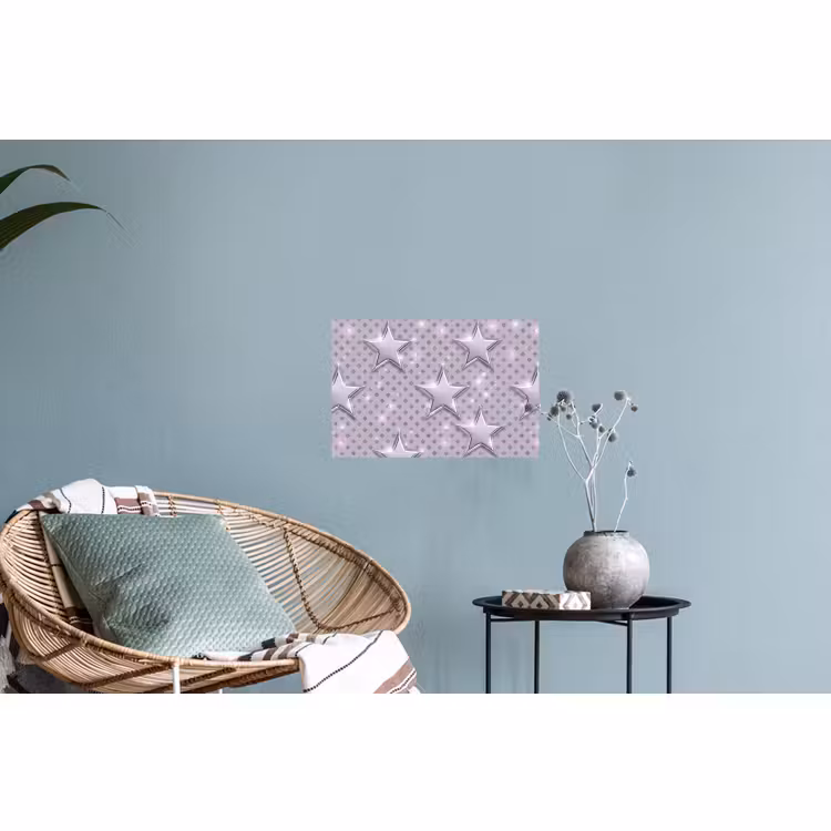 Muursticker - Sterren - Zilver - Abstract — 4