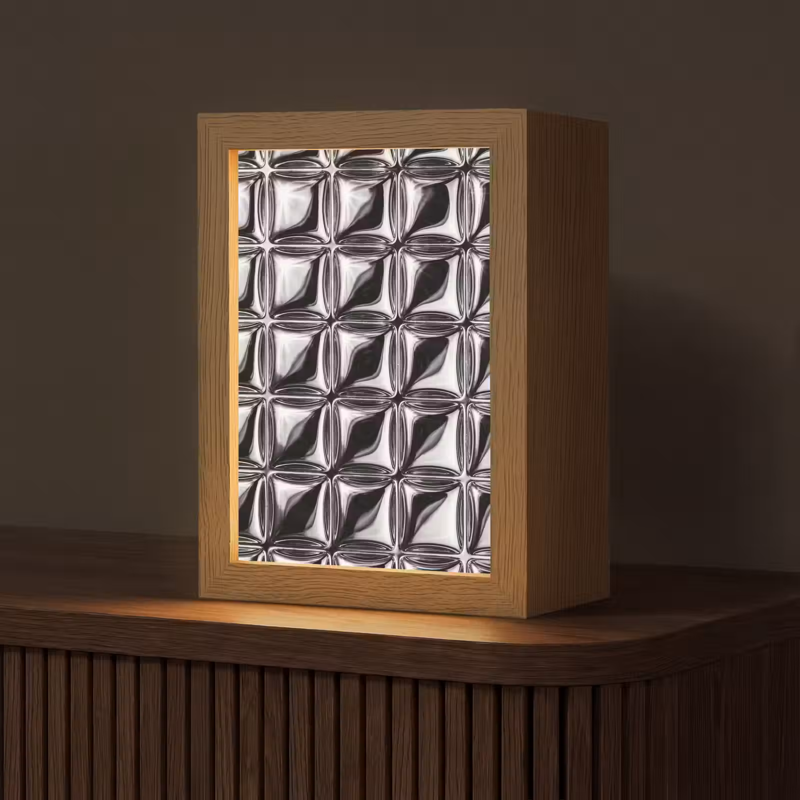 Gepersonaliseerd Lightbox - Patroon - Abstract - Zwart-wit — 1