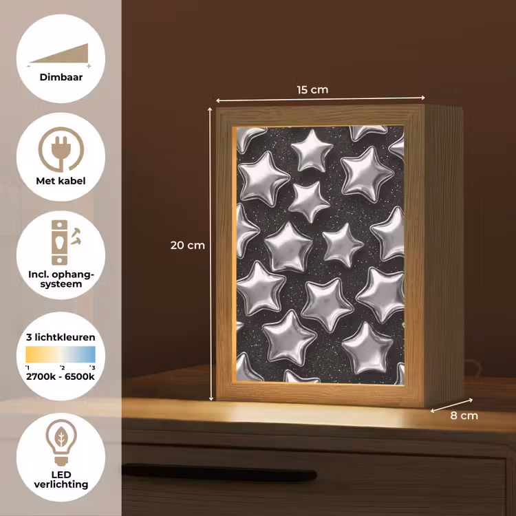 Gepersonaliseerd Lightbox - Sterren - Glanzend - Patroon — 7