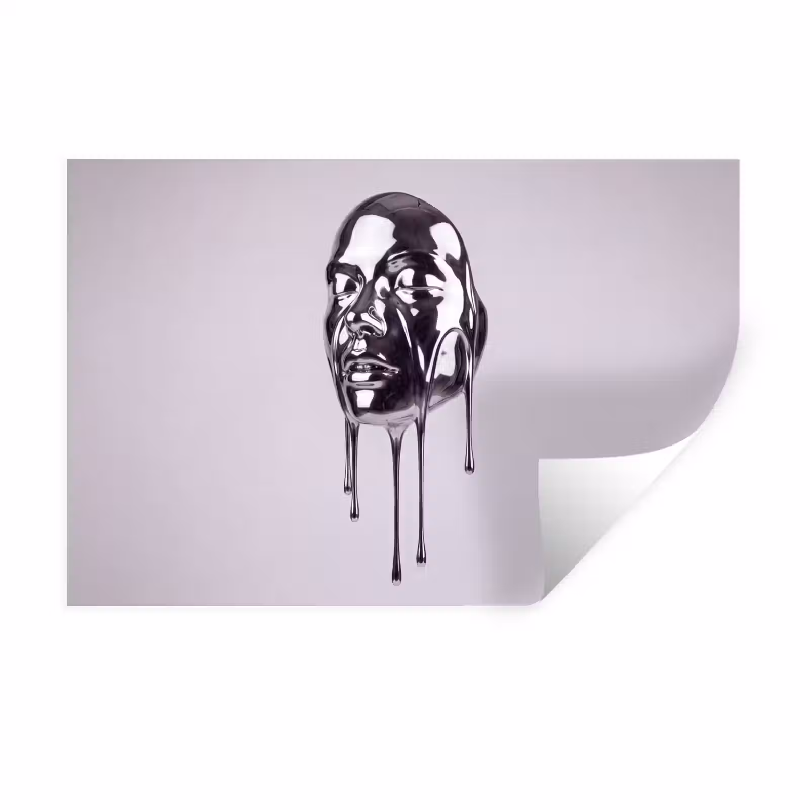 Muursticker - Hoofd - Smeltend - Abstract — 1