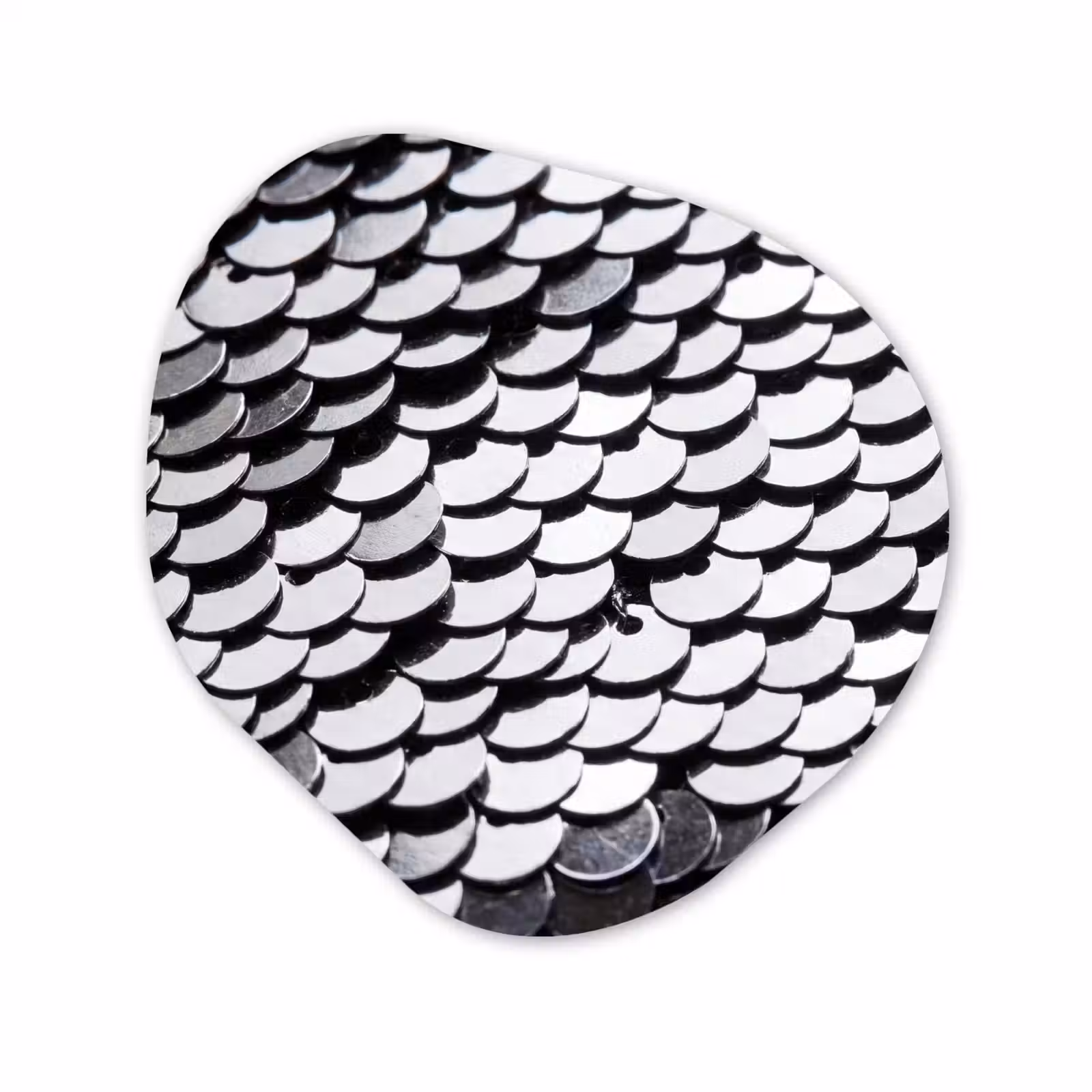 Organisch schilderij forex - Pailletten - Zilver - Patroon — 1