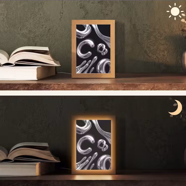 Gepersonaliseerd Lightbox - Abstract - Vormen - Zilver — 5