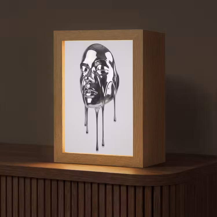 Gepersonaliseerd Lightbox - Hoofd - Smeltend - Abstract — 1