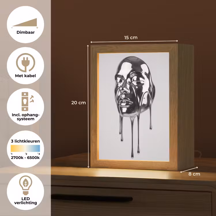 Gepersonaliseerd Lightbox - Hoofd - Smeltend - Abstract — 7