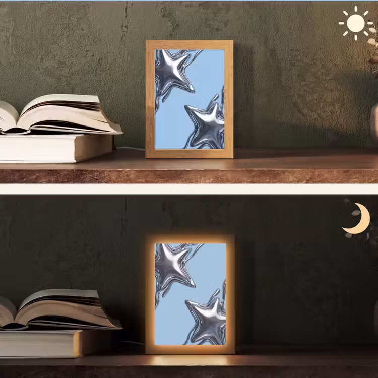 Gepersonaliseerd Lightbox - Sterren - Vloeibaar - Zilver — 5