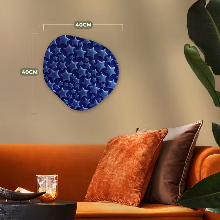 Organisch schilderij forex - Blauwe sterren patroon — 4