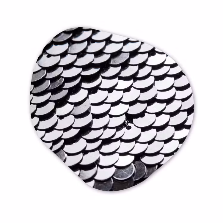 Organisch schilderij forex - Pailletten - Zilver - Patroon — 1