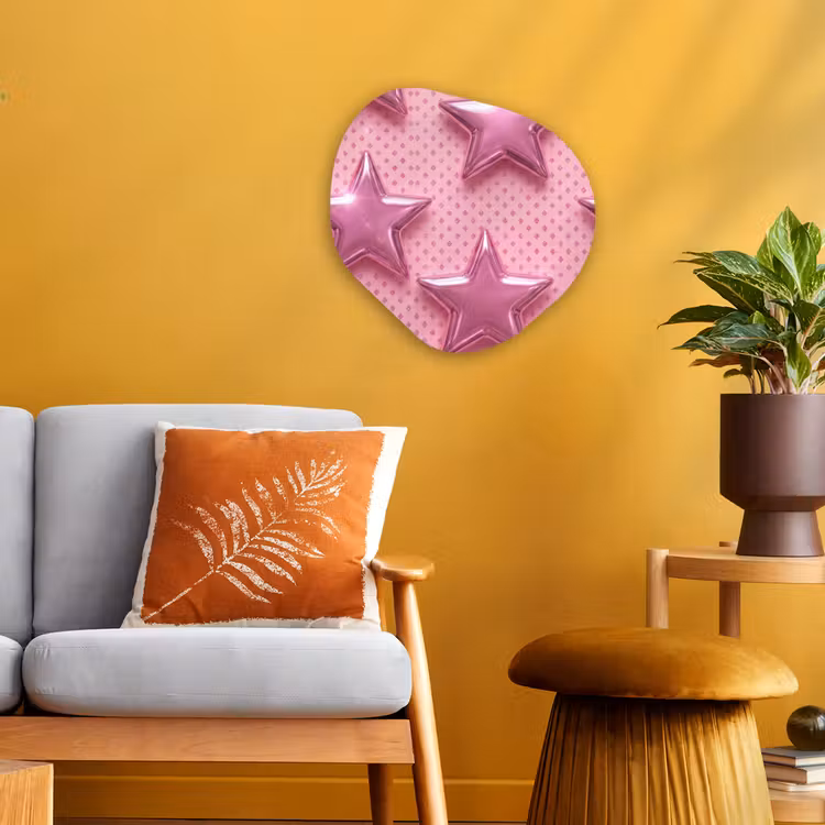 Organisch schilderij forex - Sterren - Roze - Abstract — 3
