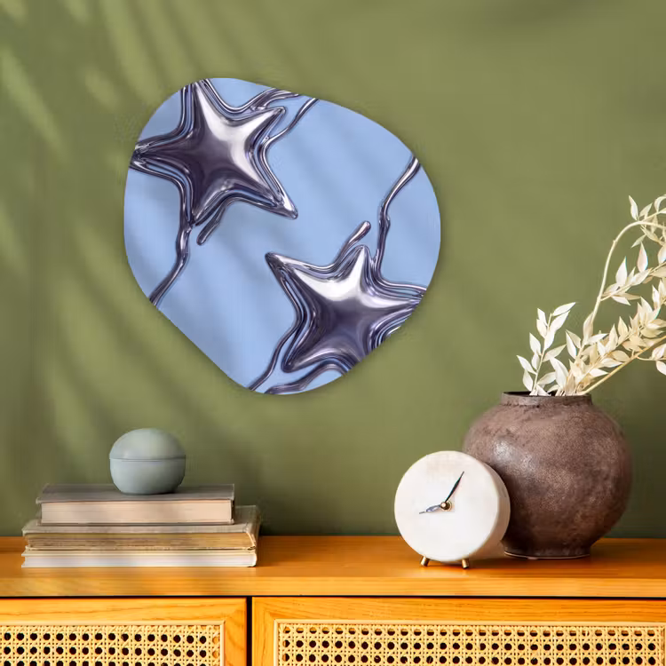 Organisch schilderij forex - Sterren - Vloeibaar - Zilver — 2