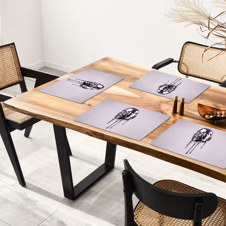 Placemat - 6 stuks - Hoofd - Smeltend - Abstract — 3