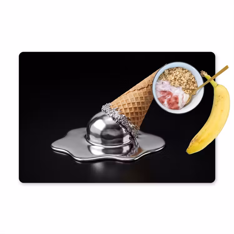Placemat - 6 stuks - IJs - Metaal - Abstract — 1
