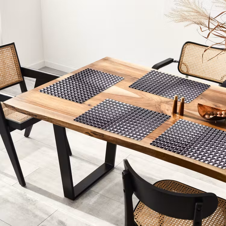 Placemat - 6 stuks - Patroon - Abstract - Zwart-wit — 3