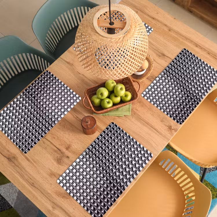 Placemat - 6 stuks - Patroon - Abstract - Zwart-wit — 4