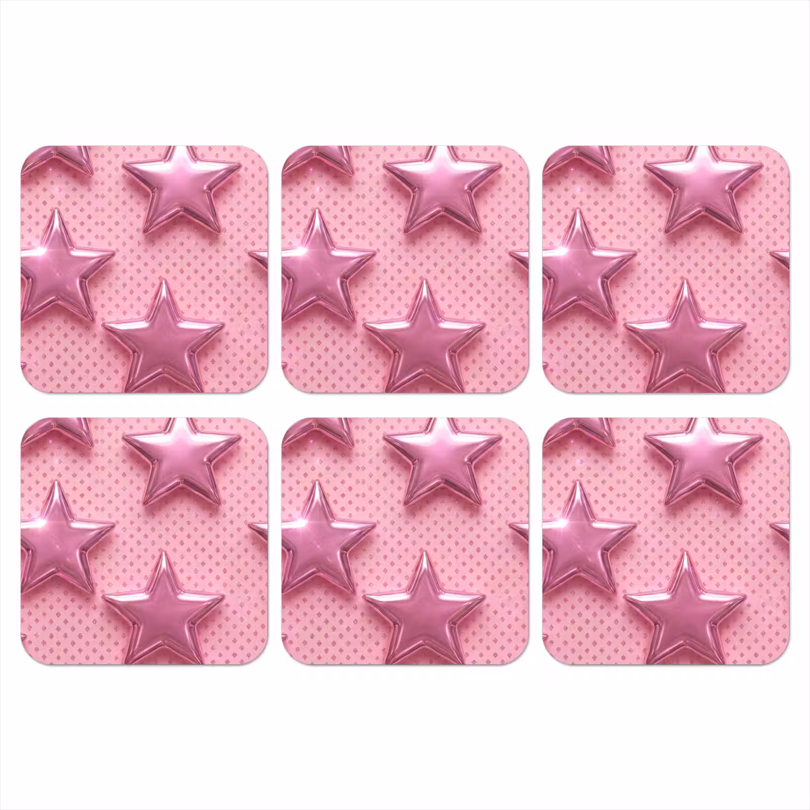 Onderzetter - Sterren - Roze - Abstract — 1