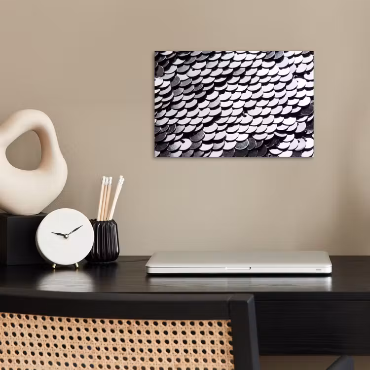 Poster - Pailletten - Zilver - Patroon — 2