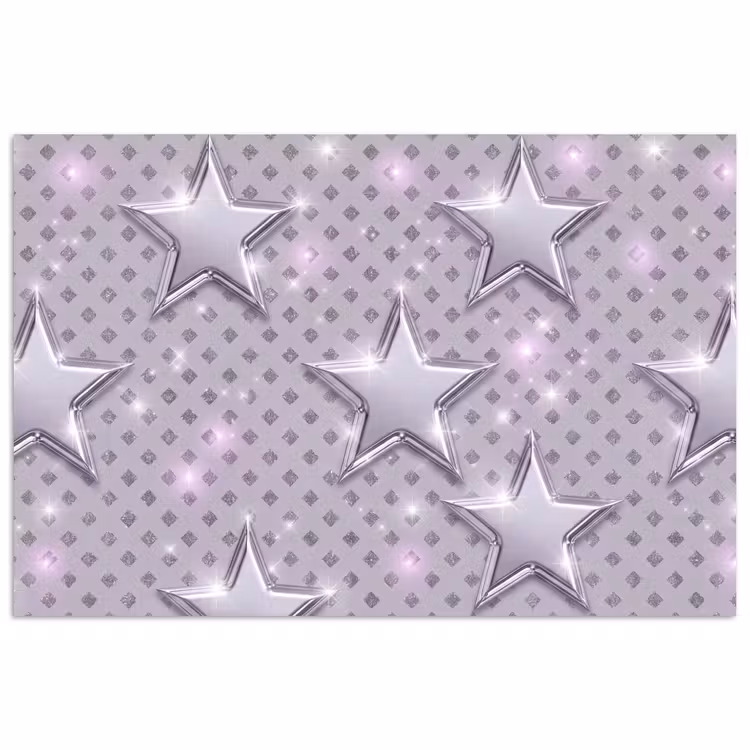 Poster - Sterren - Zilver - Abstract — 1