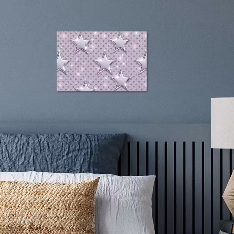 Poster - Sterren - Zilver - Abstract — 3