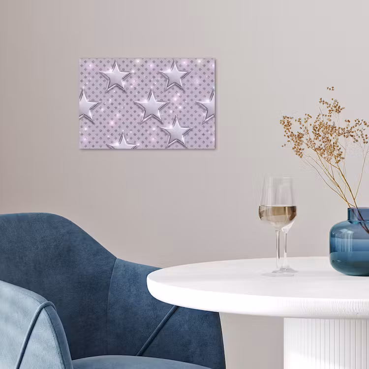 Poster - Sterren - Zilver - Abstract — 4