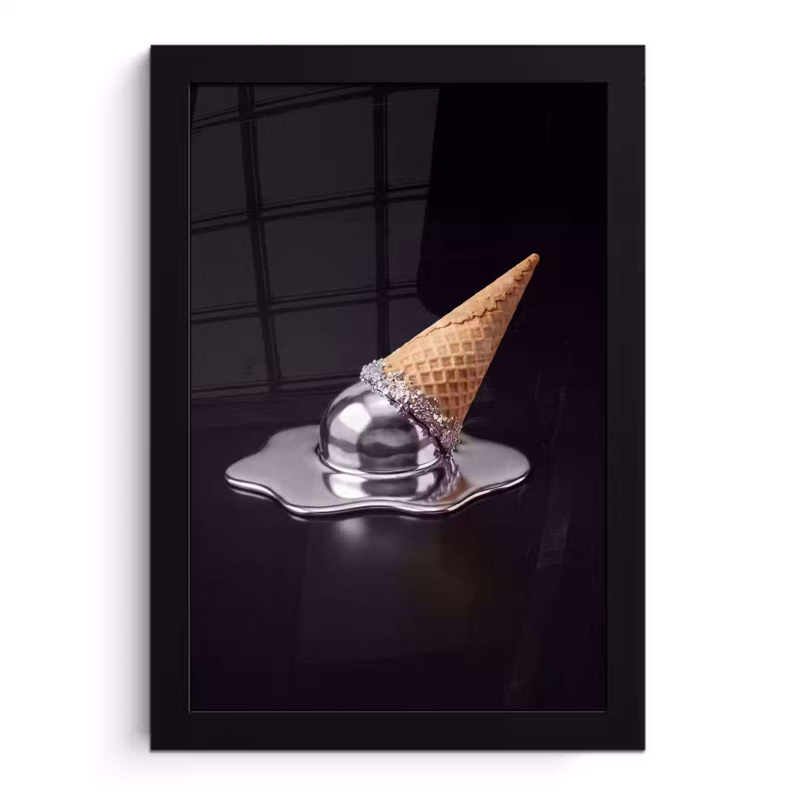 Poster met lijst - IJs - Metaal - Abstract — 1