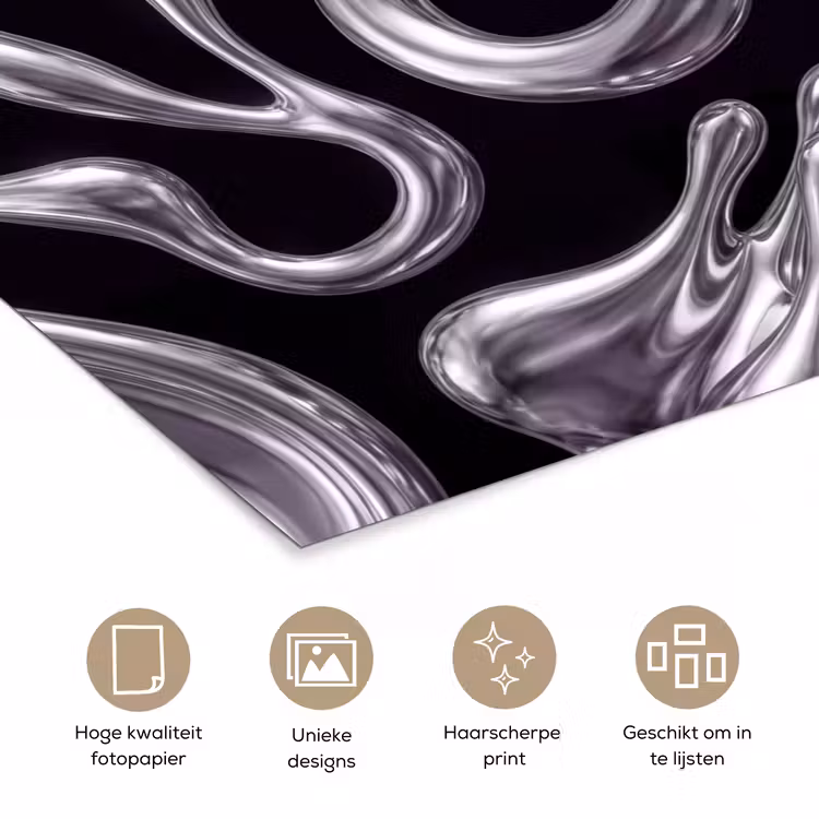 Poster - Abstract - Vormen - Zilver — 5