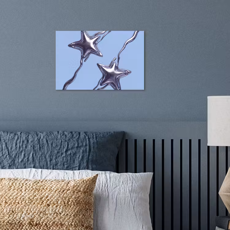 Poster - Sterren - Vloeibaar - Zilver — 3