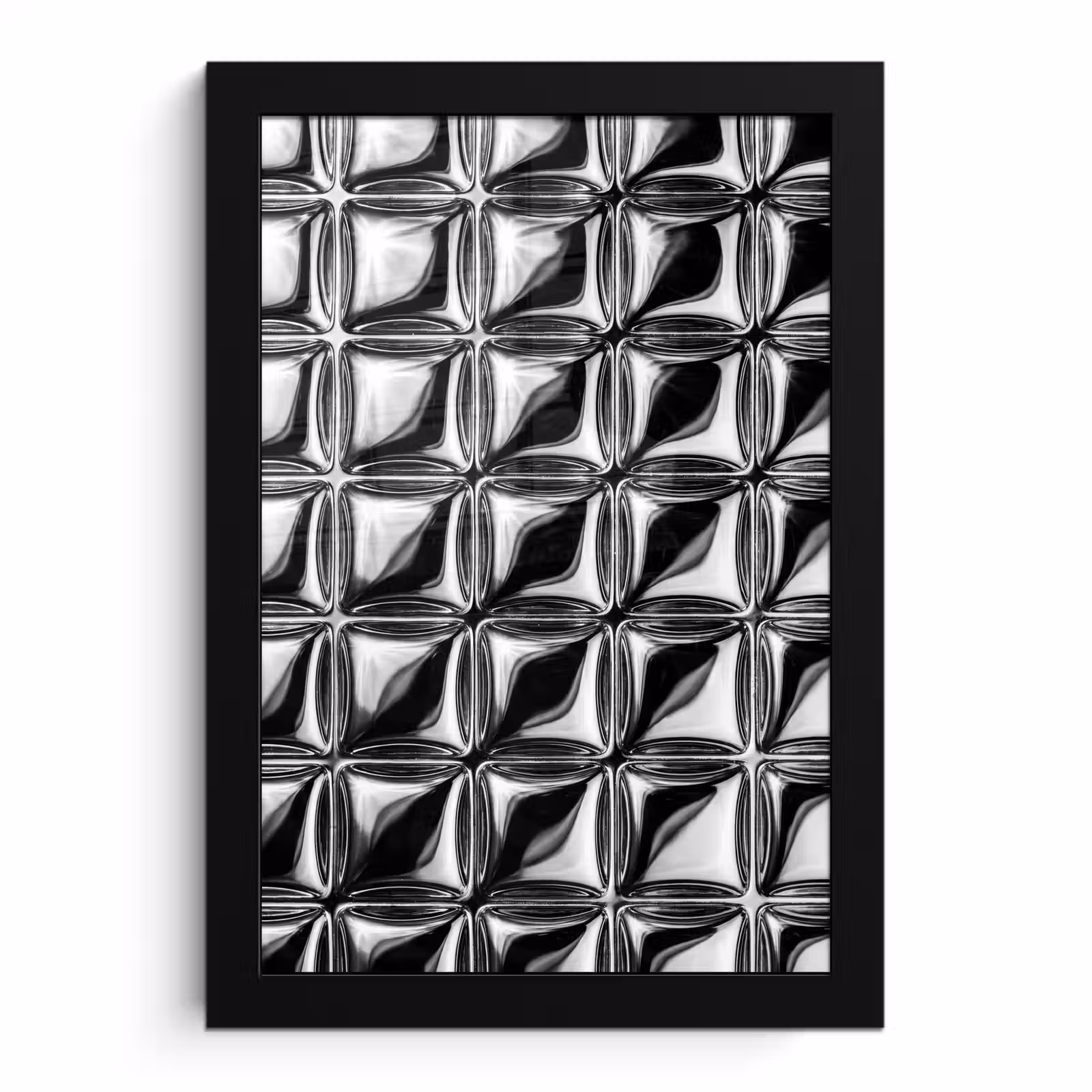 Poster met lijst - Patroon - Abstract - Zwart-wit — 1