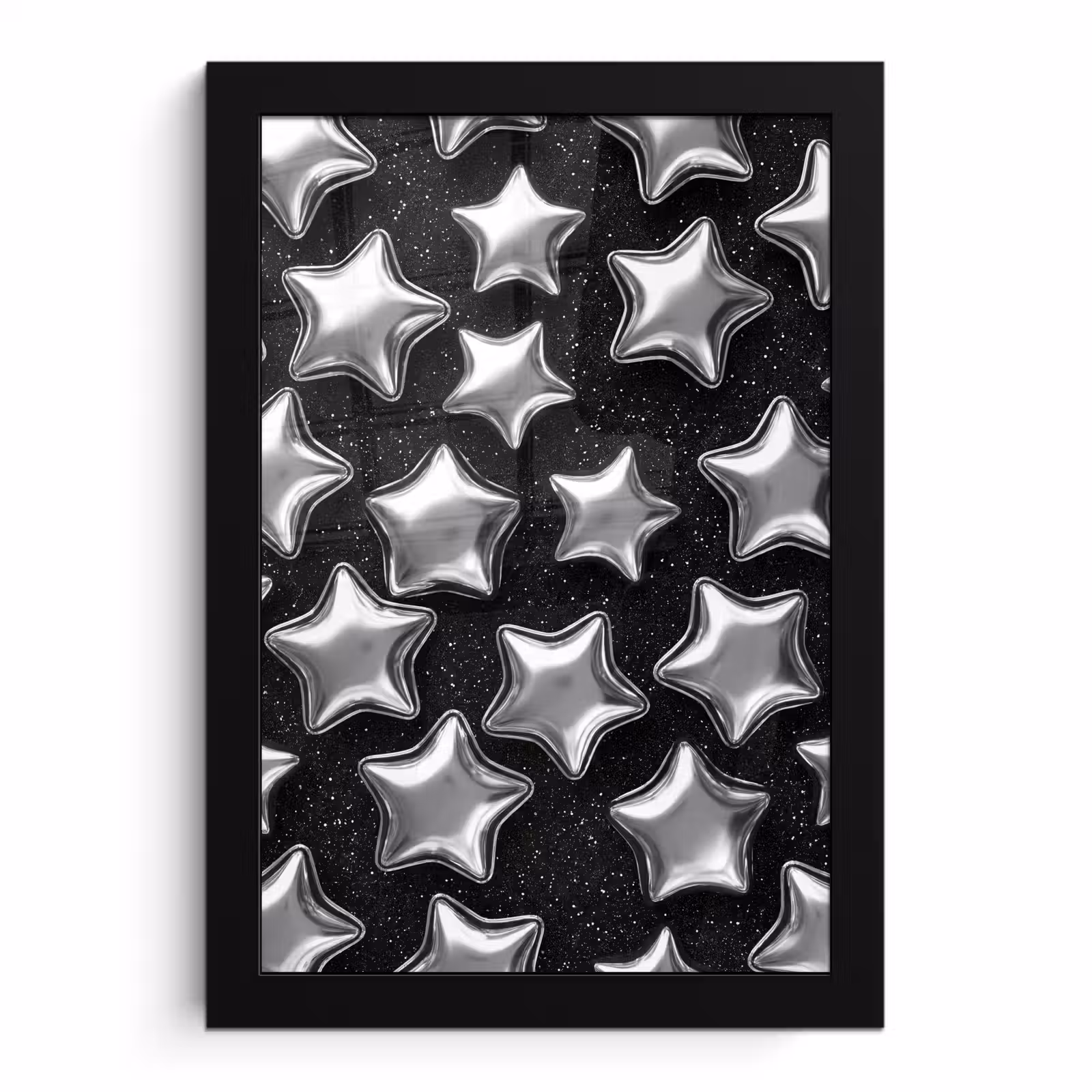 Poster met lijst - Sterren - Glanzend - Patroon — 1