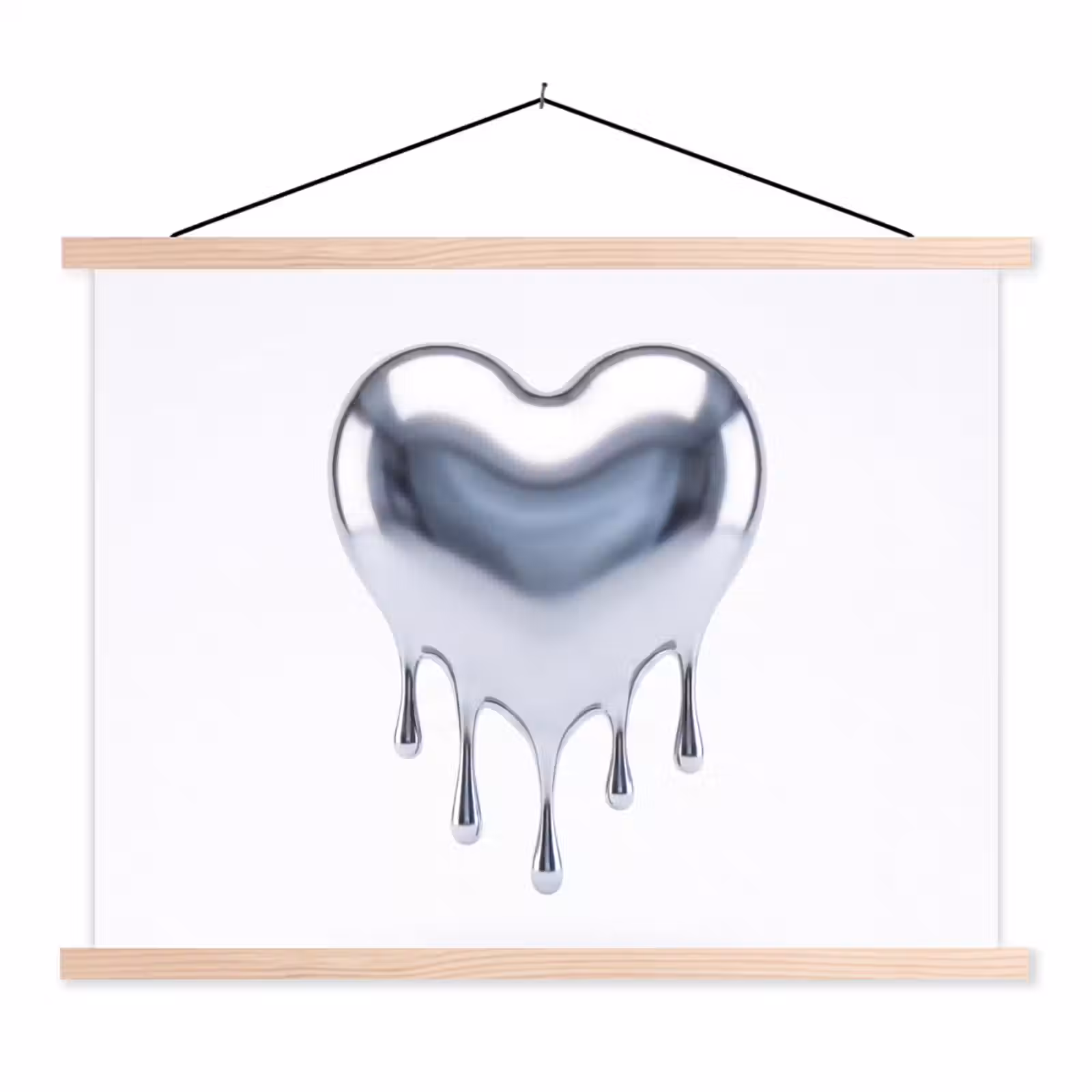 Schoolplaat - Zilveren hart - Abstract — 1