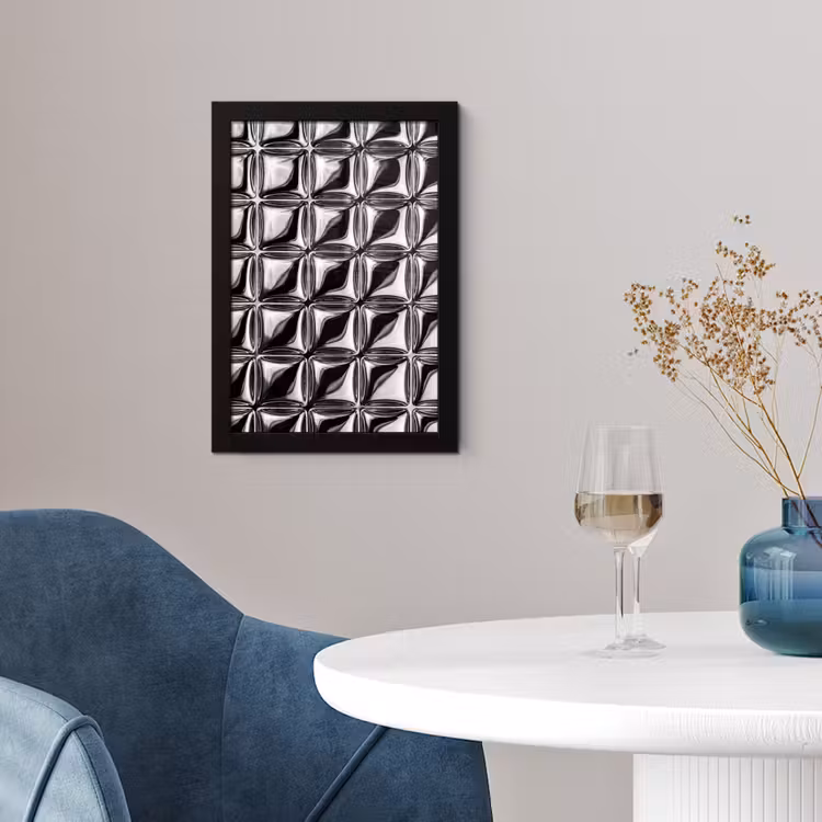 Poster met lijst - Patroon - Abstract - Zwart-wit — 2