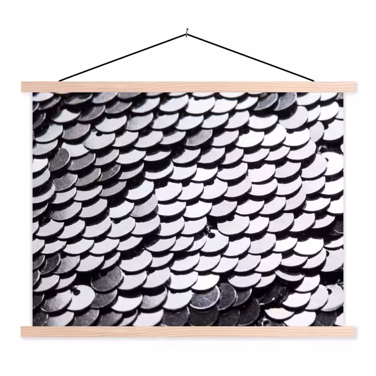 Schoolplaat - Pailletten - Zilver - Patroon — 1