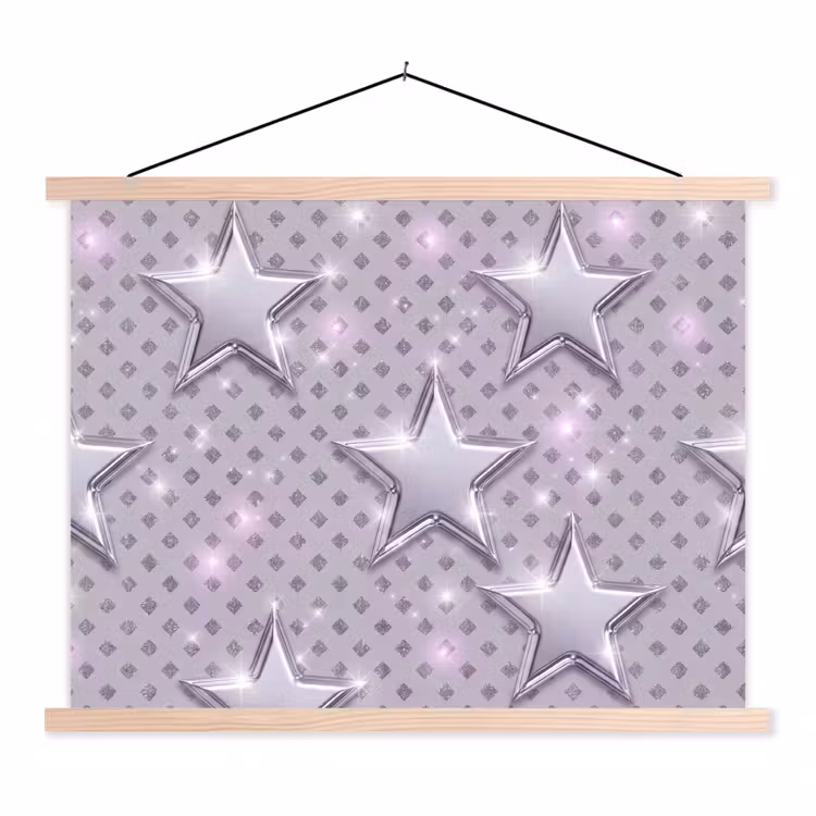 Schoolplaat - Sterren - Zilver - Abstract — 1