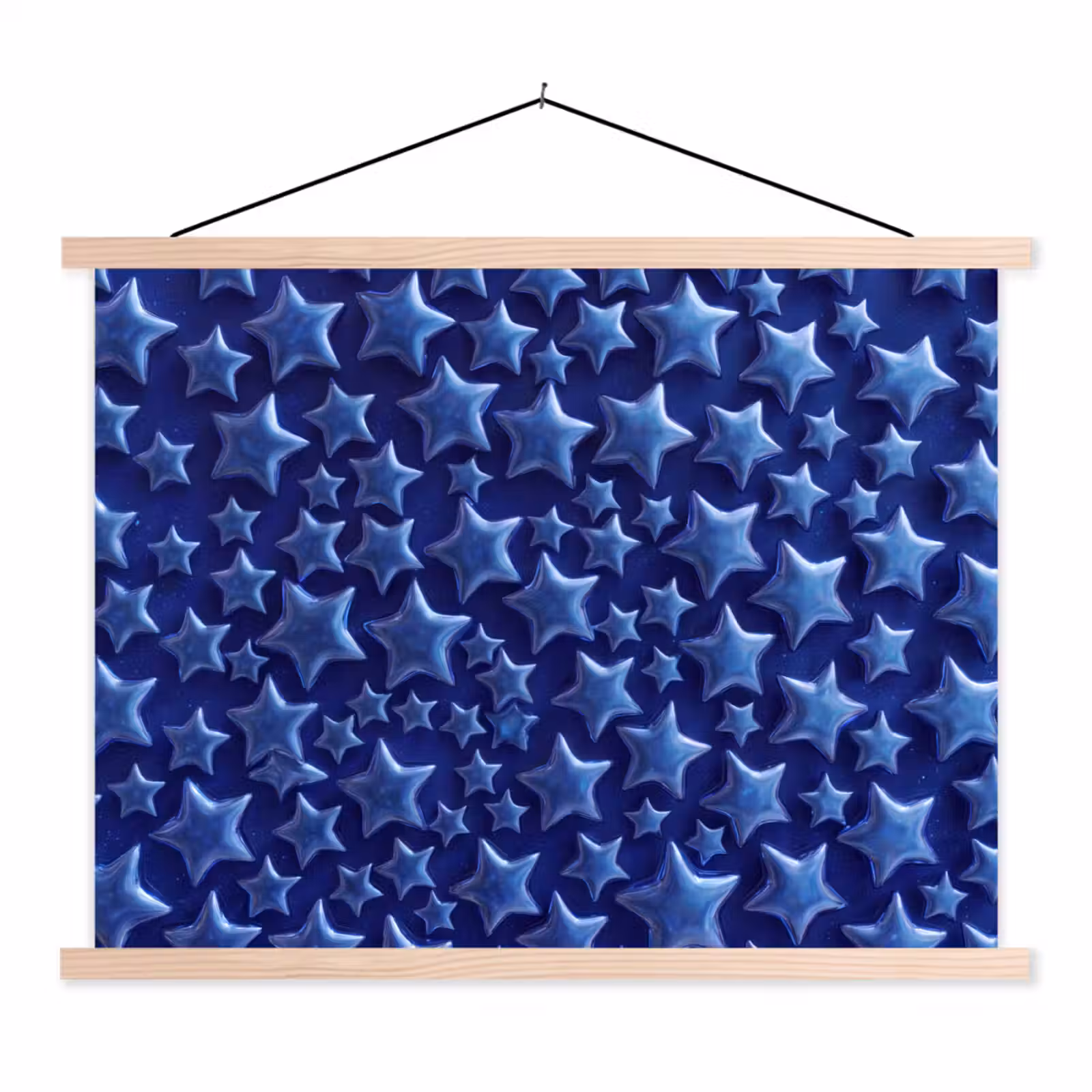 Schoolplaat - Blauwe sterren patroon — 1