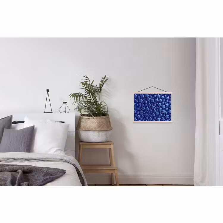 Schoolplaat - Blauwe sterren patroon — 2
