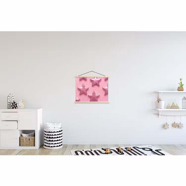 Schoolplaat - Sterren - Roze - Abstract — 3