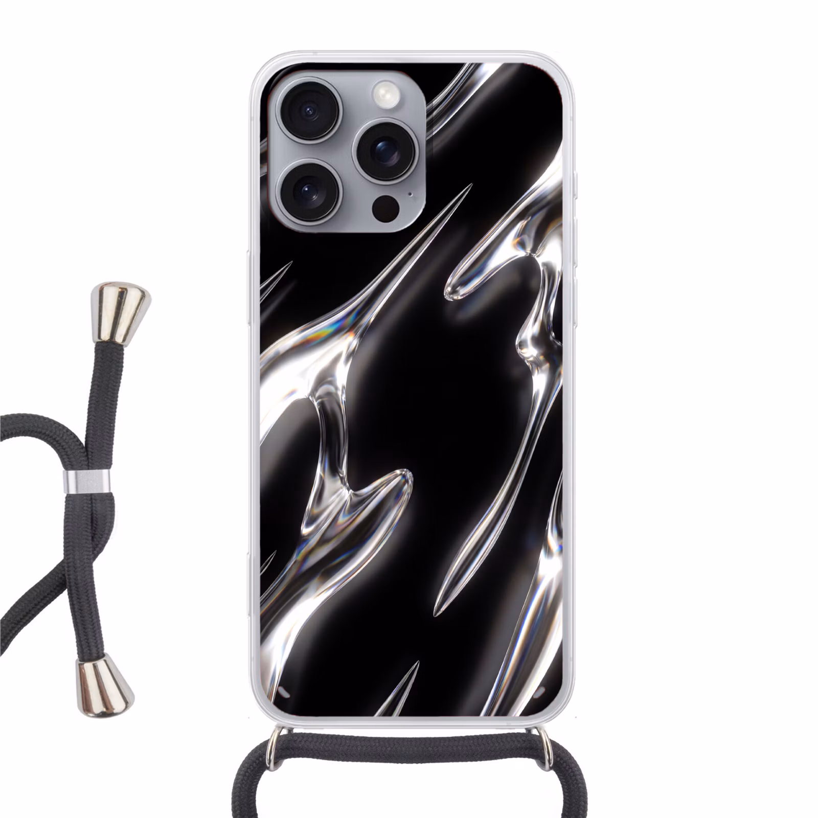 Telefoonhoesje met koord - Glas - Vormen - Abstract — 1