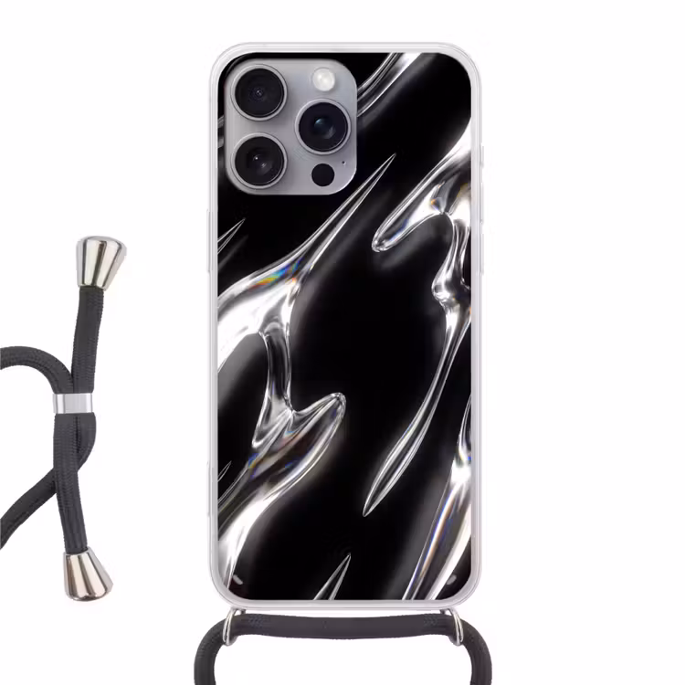 Telefoonhoesje met koord - Glas - Vormen - Abstract — 1