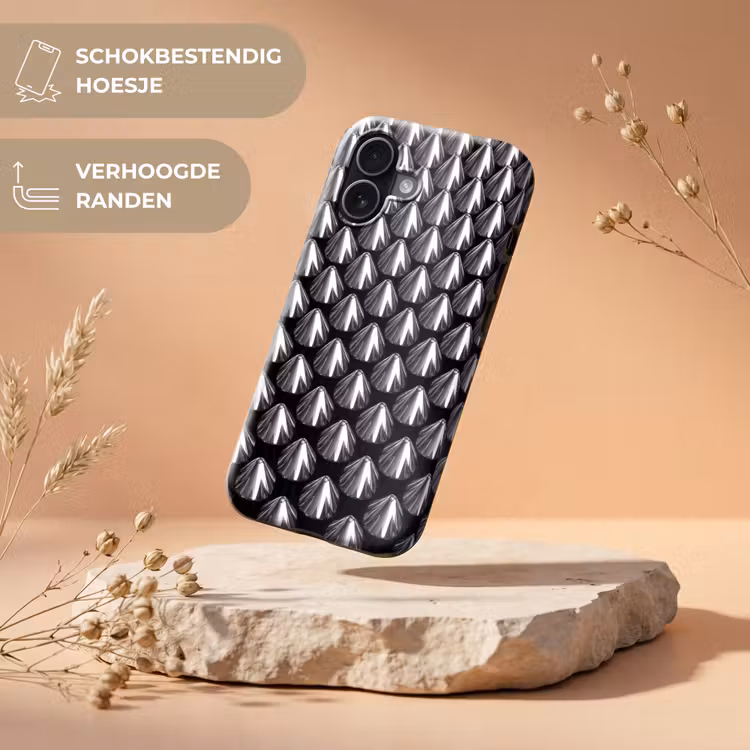 Telefoonhoesje Toughcase - Metalen kegels - Patroon — 5