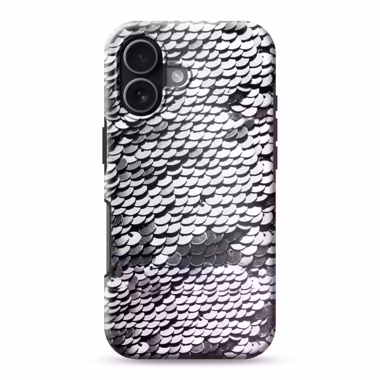 Telefoonhoesje Toughcase - Pailletten - Zilver - Patroon — 1