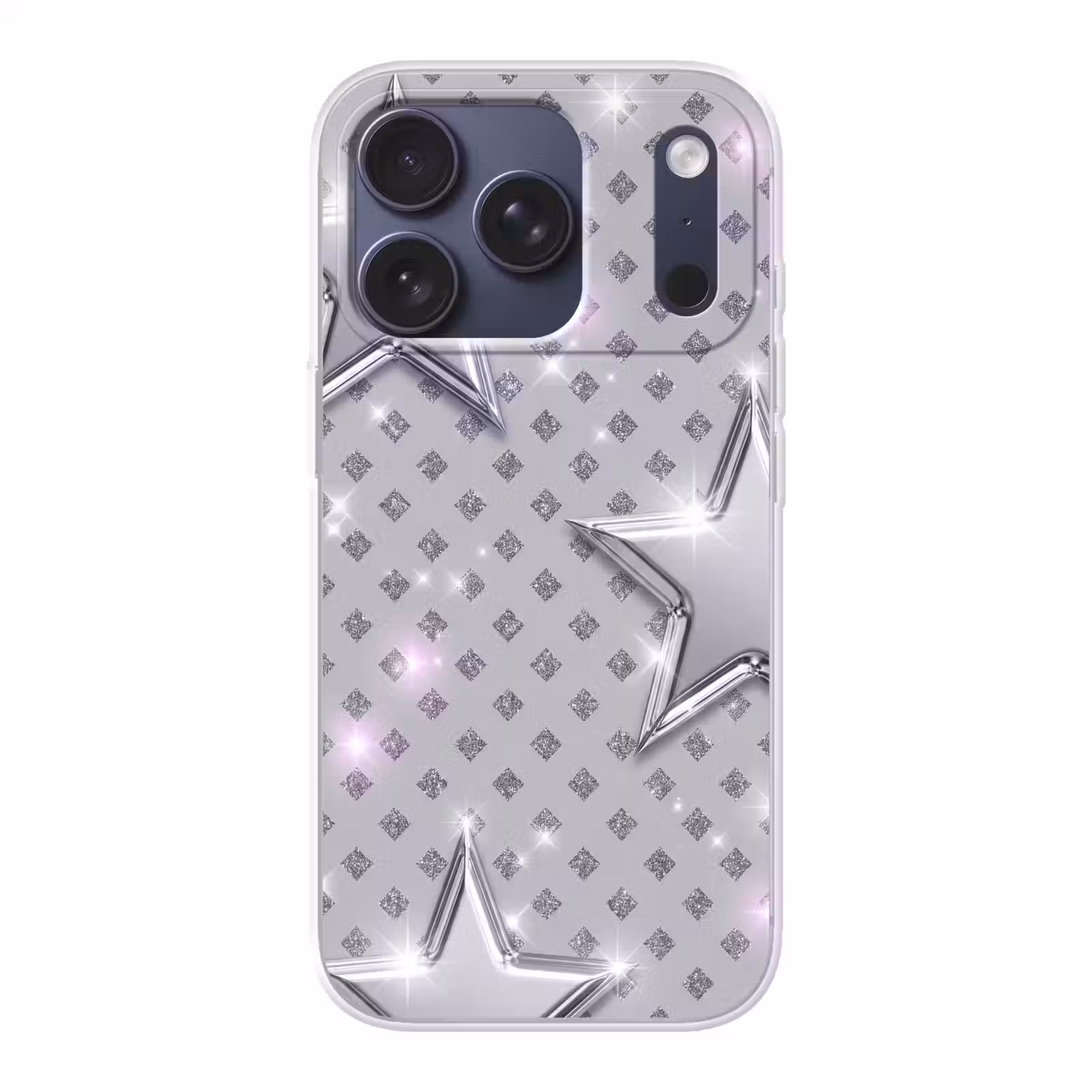 Telefoonhoesje - Sterren - Zilver - Abstract — 1