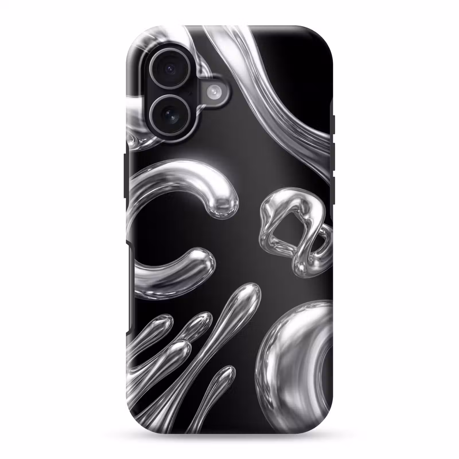 Telefoonhoesje Toughcase - Abstract - Vormen - Zilver — 1