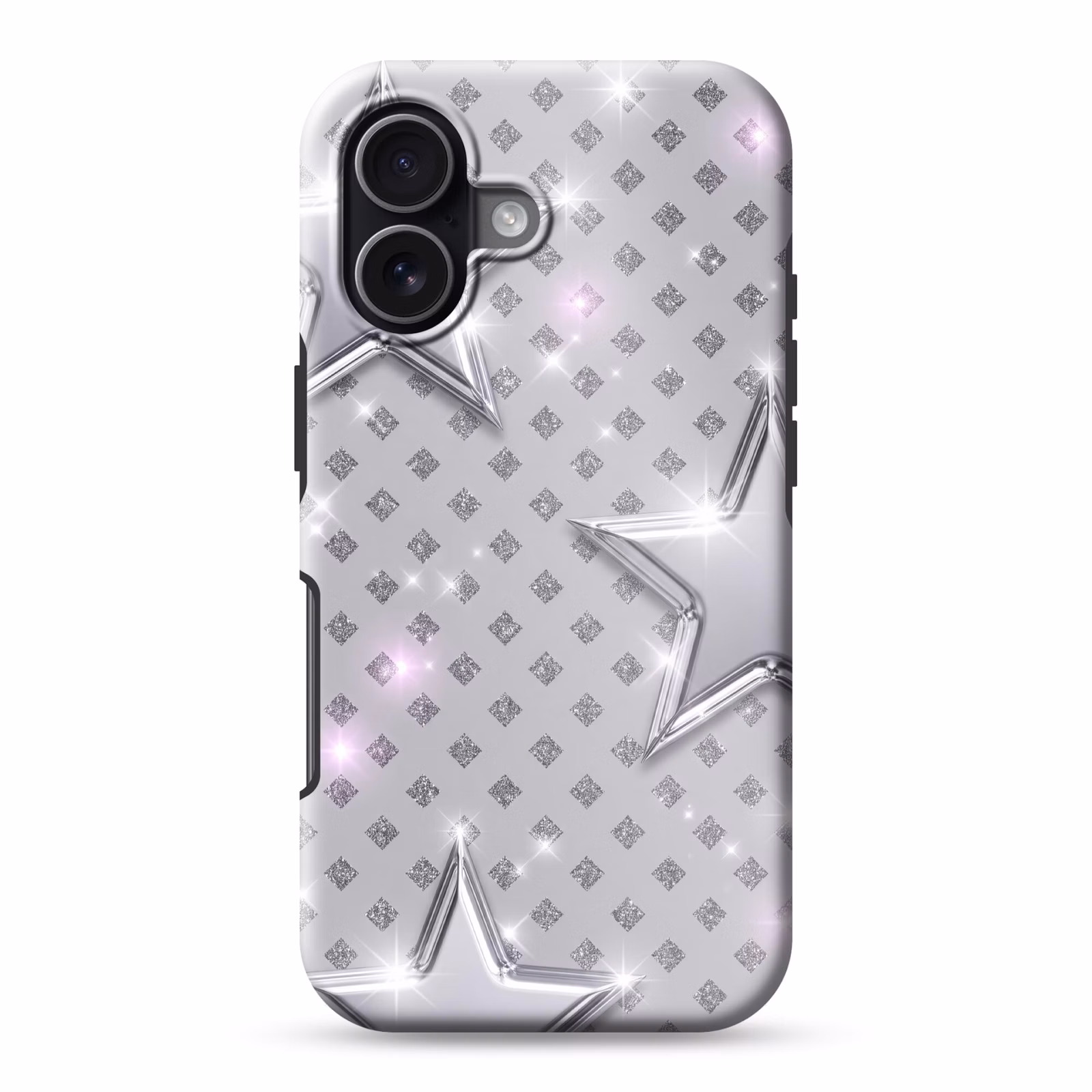 Telefoonhoesje Toughcase - Sterren - Zilver - Abstract — 1