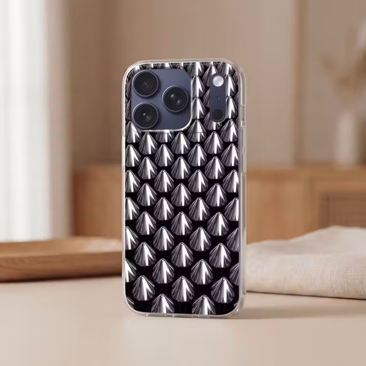 Telefoonhoesje - Metalen kegels - Patroon — 3