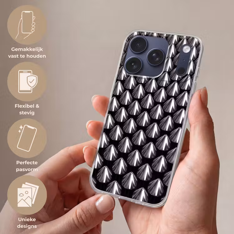 Telefoonhoesje - Metalen kegels - Patroon — 4