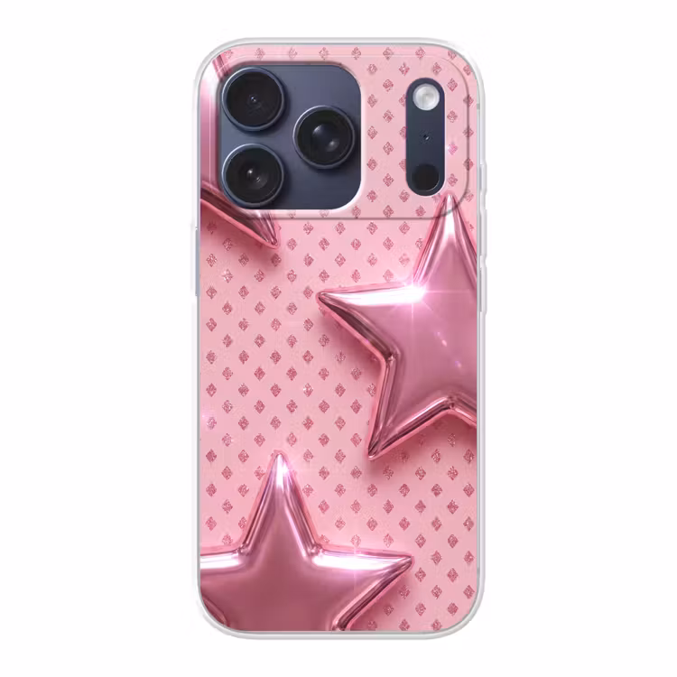 Telefoonhoesje - Sterren - Roze - Abstract — 1